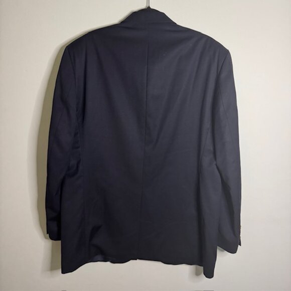 Lauren Ralph Lauren Men's Navy Wool Sports Coat Blazer Gold Buttons Size 44L - Picture 2 of 8